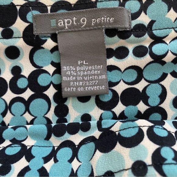 Women's Apt. 9 Blue Black White Drop Waist Skirt Size PL - Picture 5 of 5